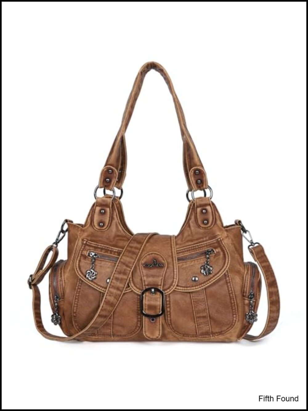 Vegan Leather Hobo Shoulder Bag Roomy Tote Handbag Crossbody